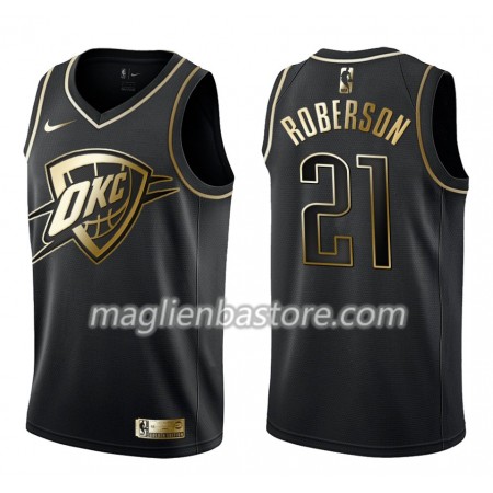 Maglia NBA Oklahoma City Thunder Andre Roberson 21 Nike Nero Golden Edition Swingman - Uomo